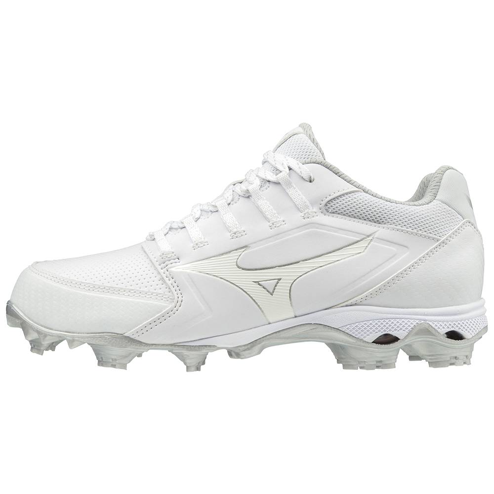 Womens Mizuno 9-Spike Advanced Finch Elite 4 TPU Molded Softball Cleats White Philippines (KEDBPV785